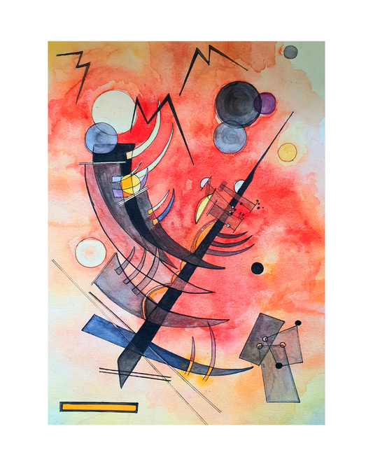 INNER SIMMERING-KANDINSKY'S COPY.  Limited edtion giclee print from original watercolour