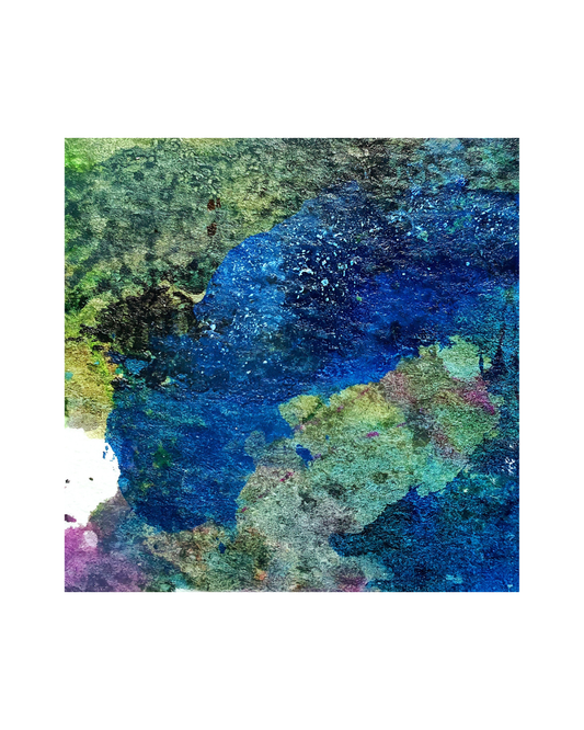 MOSS AND WATER. Limited edition giclee print from original ink