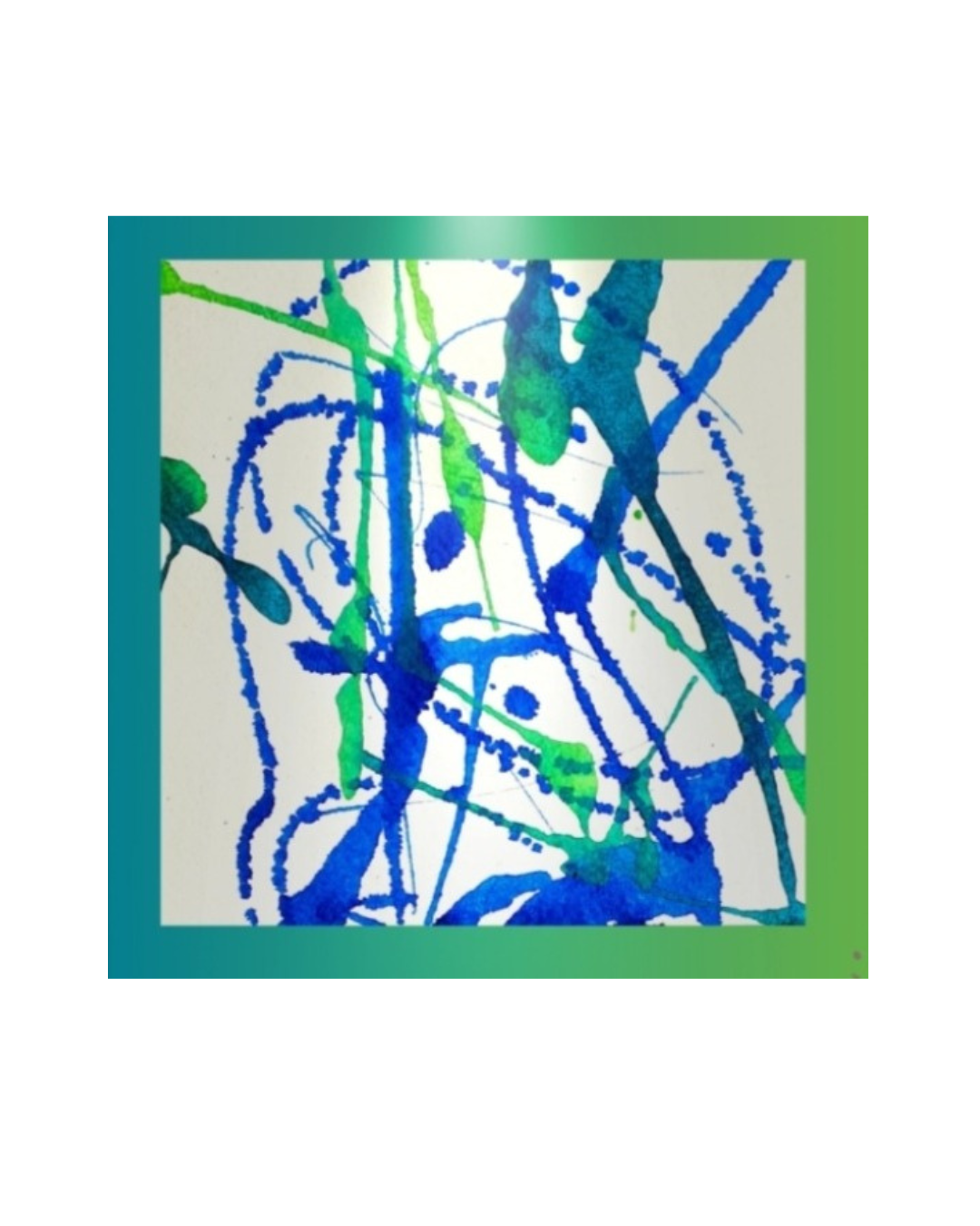 BLUE INK AND GREEN DREAM" Limited edition giclee print from original ink